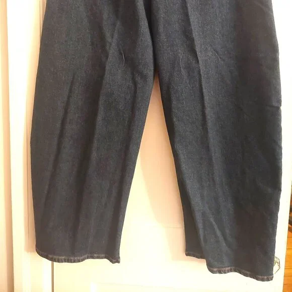 Forever 21 Forever21 Dark Denim High Waisted Barrel Jeans NWT 31 !!! - Picture 3 of 6